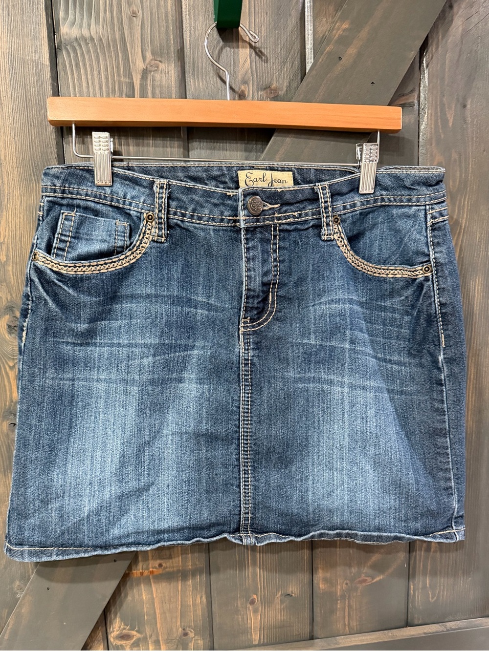 Vintage Y2K Earl Jean Denim Mini Skirt - Blue size 8